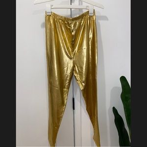 Metallic Gold Pants